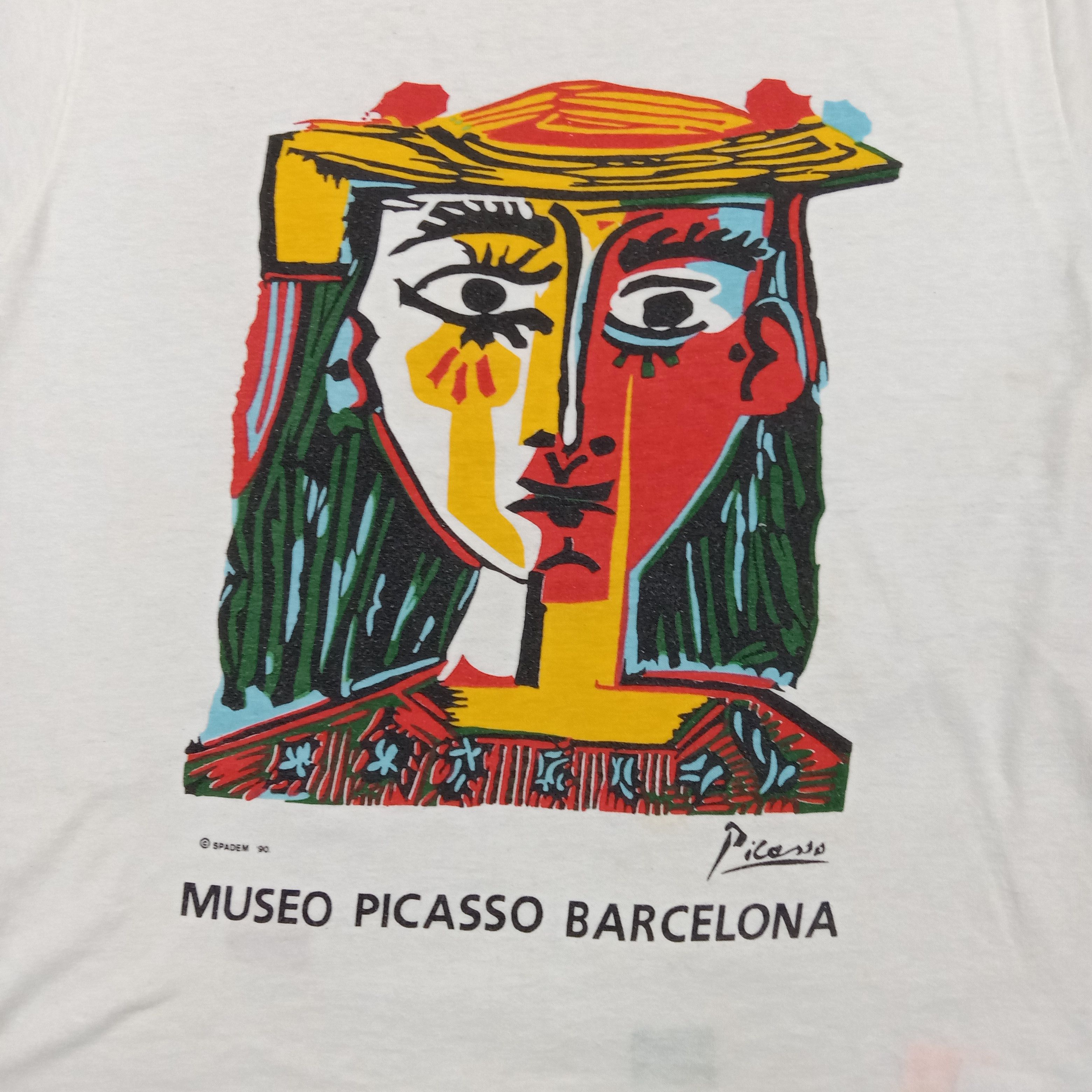Arts & Science Pablo Picasso 90's Museo Picasso Barcelona Art Tshirt E1A26 Size US M / EU 48-50 / 2 - 2 Thumbnail