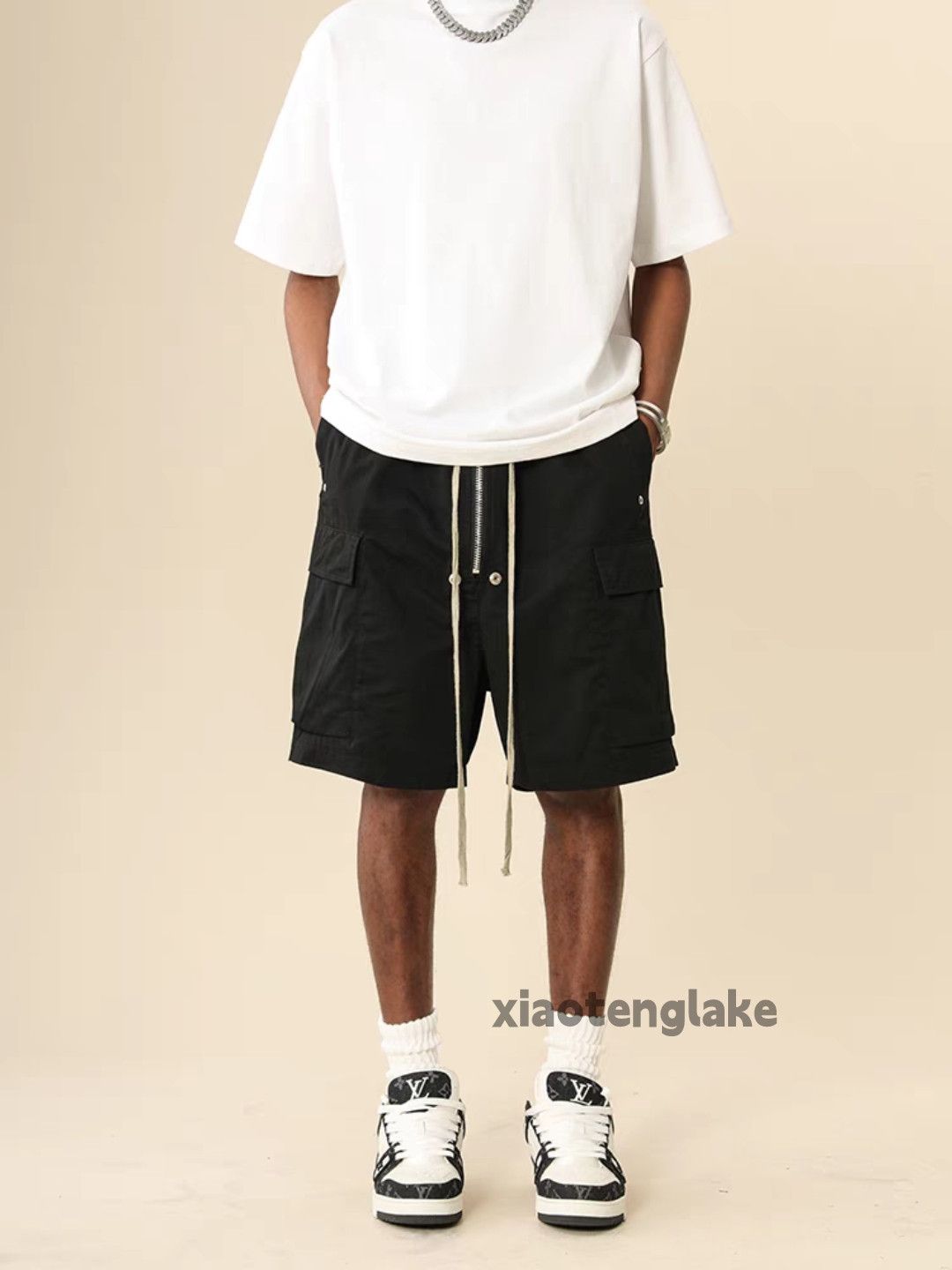 Vintage Xz loose baggy skate hiphop tactical cargo shorts Size US 34 / EU 50 - 3 Thumbnail