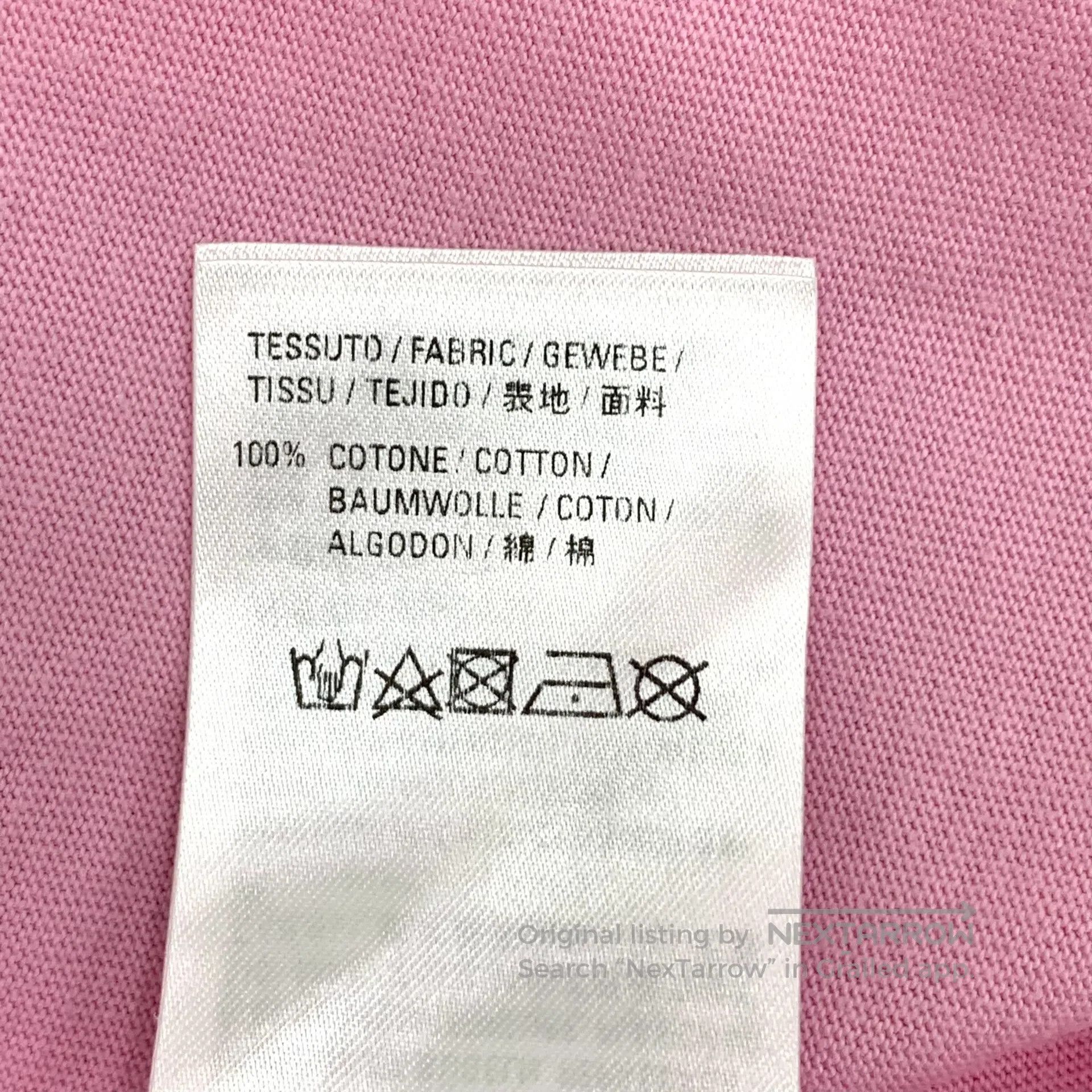 Balenciaga Balenciaga Pink Letter Printed Cotton Crew Neck Short Slee Size US M / EU 48-50 / 2 - 7 Thumbnail