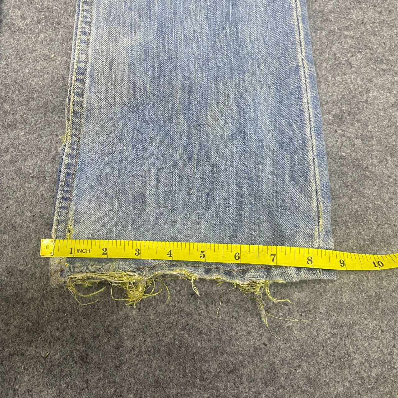 If Six Was Nine 💥Flare💥Vintage Foot Three Style Distressed Denim Size US 30 / EU 46 - 8 Thumbnail