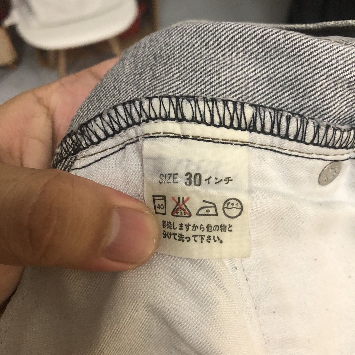 Levi's DLL Levis 503 vintage faded Gray Denim Pants #C284 Size US 30 / EU 46 - 18 Thumbnail
