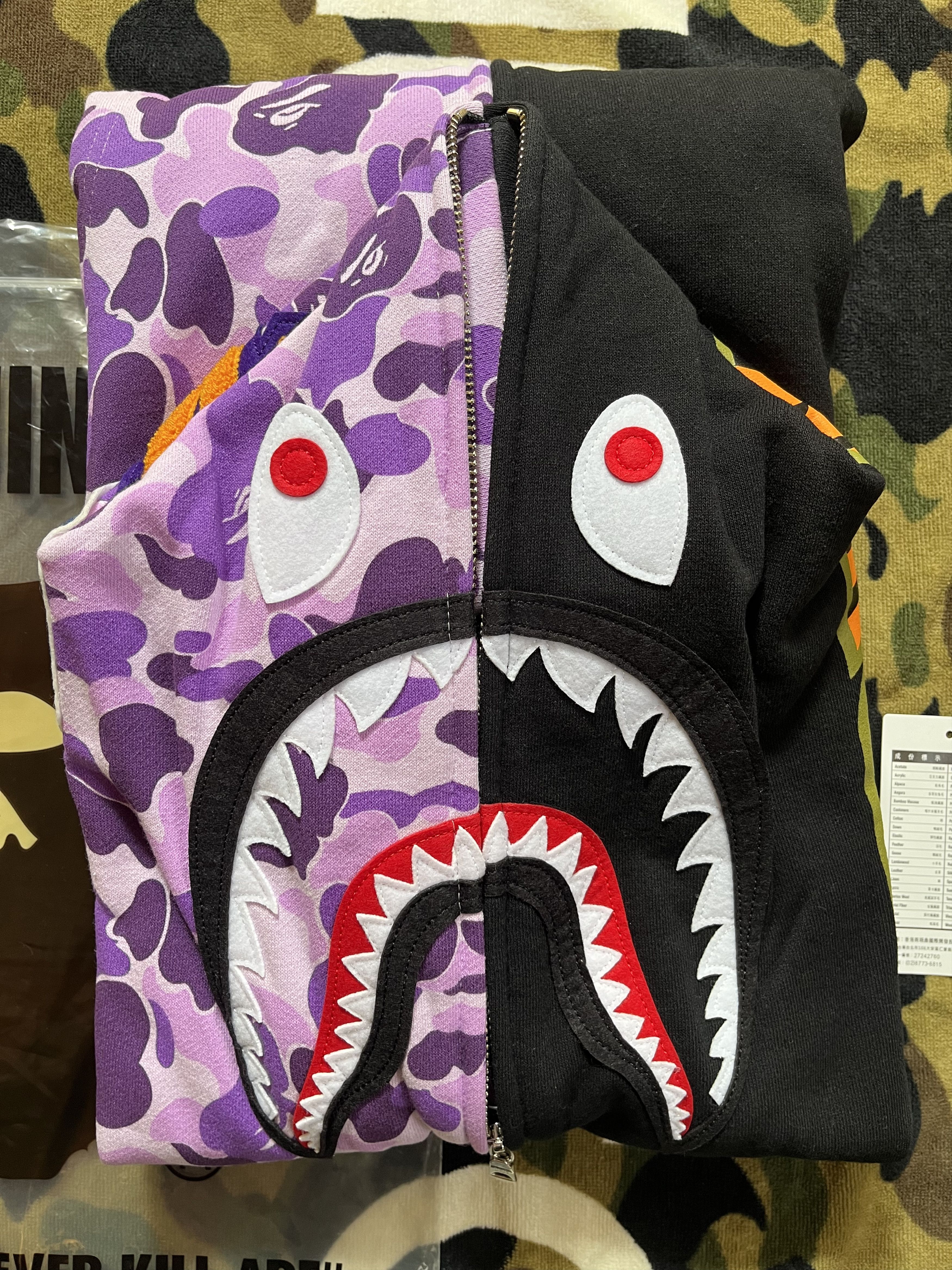 Bape BAPE TAIPEI 14TH ANNIVERSARY SHARK FULL ZIP HOODIE Size US XL / EU 56 / 4 - 6 Thumbnail