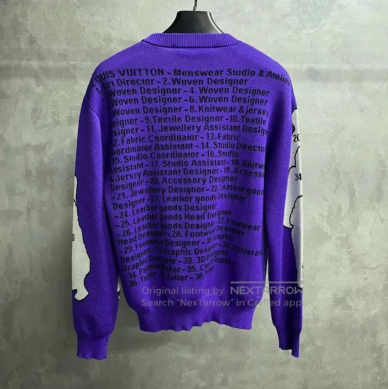 Louis Vuitton Louis Vuitton Purple Men's Knit Sweater . Size US M / EU 48-50 / 2 - 2 Thumbnail