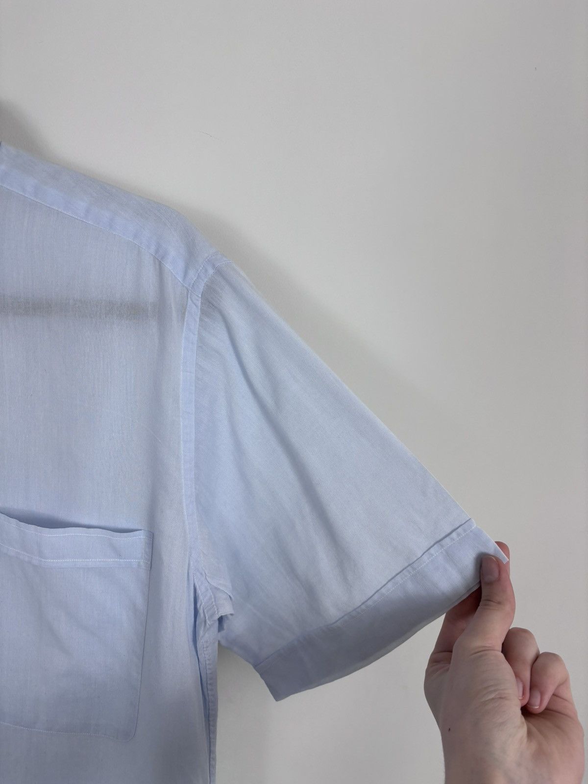 Aquascutum Vintage Aquascutum Men’s Light Blue Short Sleeve Shirt Size US M / EU 48-50 / 2 - 7 Thumbnail