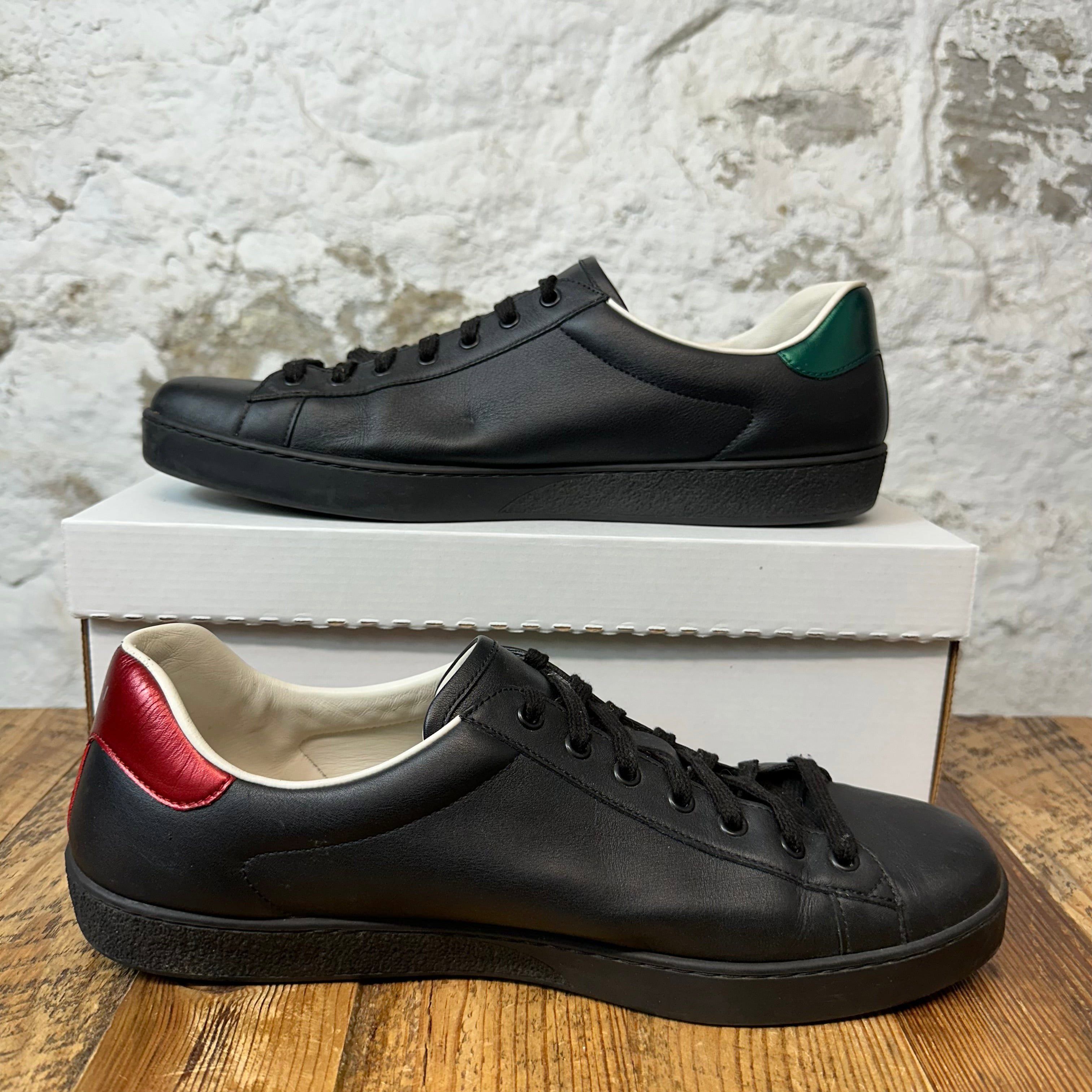 Gucci Gucci Green Red Logo Black Ace Sneaker Sz 12 Size US 12 / EU 45 - 2 Thumbnail
