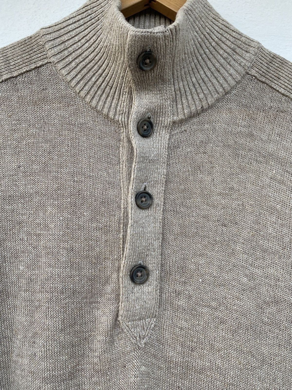 Banana Republic Banana Republic Italian Linen Mock Neck Sweater - Size M Size US M / EU 48-50 / 2 - 2 Thumbnail