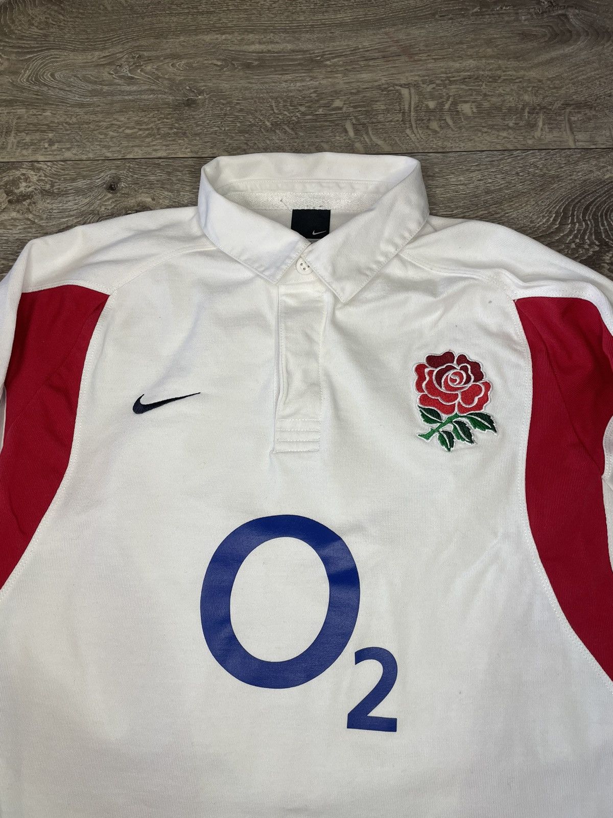 Nike × Vintage Nike Vintage Rugby shirts, jersey , Nike O2 long sleeve Size US M / EU 48-50 / 2 - 2 Thumbnail