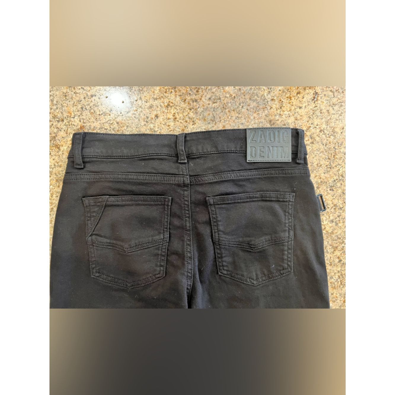 Zadig & Voltaire Zadig & Voltaire Ava Cropped Jeans Black Zip Pocket Stretch Size 26" / US 2 / IT 38 - 9 Thumbnail