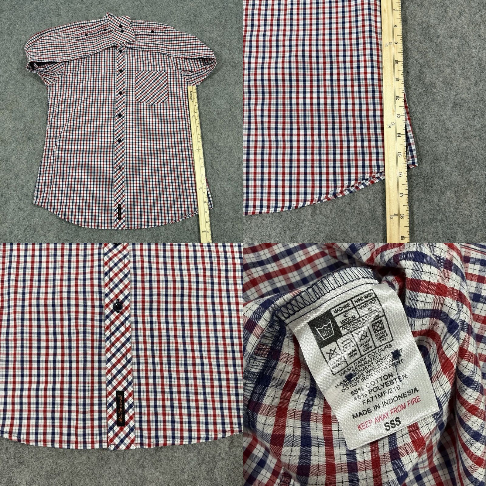 Ben Sherman Ben Sherman Shirt Men Medium Multicolor Plaid Long Sleeve Button-Down Blouse / Shirt Size US M / EU 48-50 / 2 - 8 Thumbnail