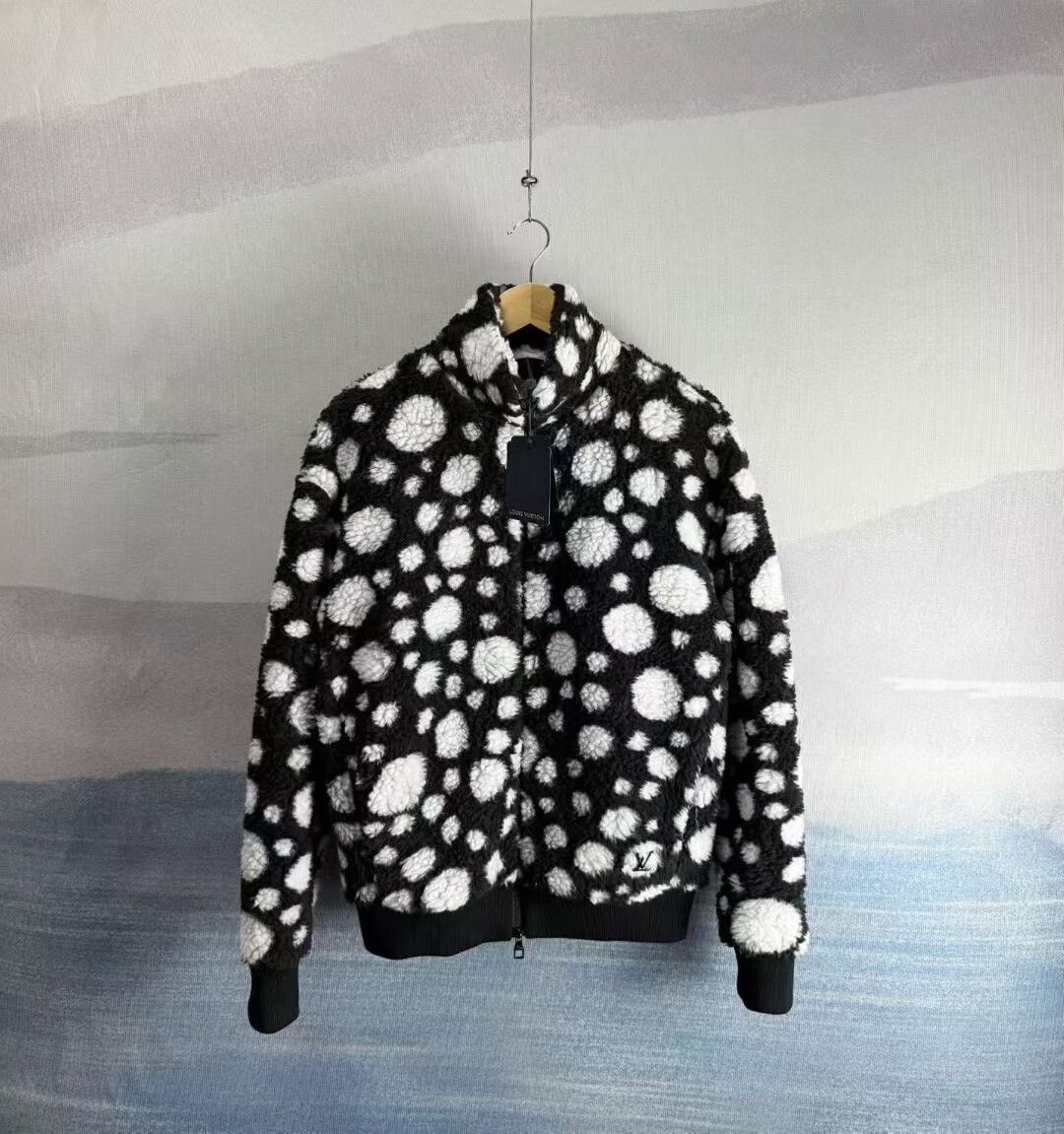 louis vuitton polka dot teddy jacket
