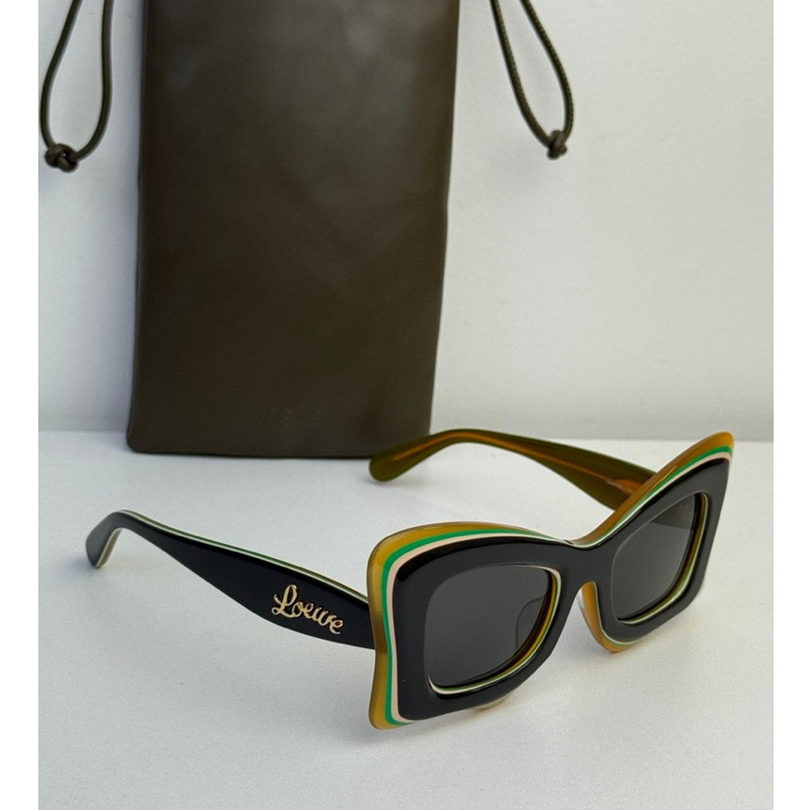 Loewe NEW Loewe LW40140U Layered Curvy Cat Eye Sunglasses in Grey Size ONE SIZE - 2 Thumbnail