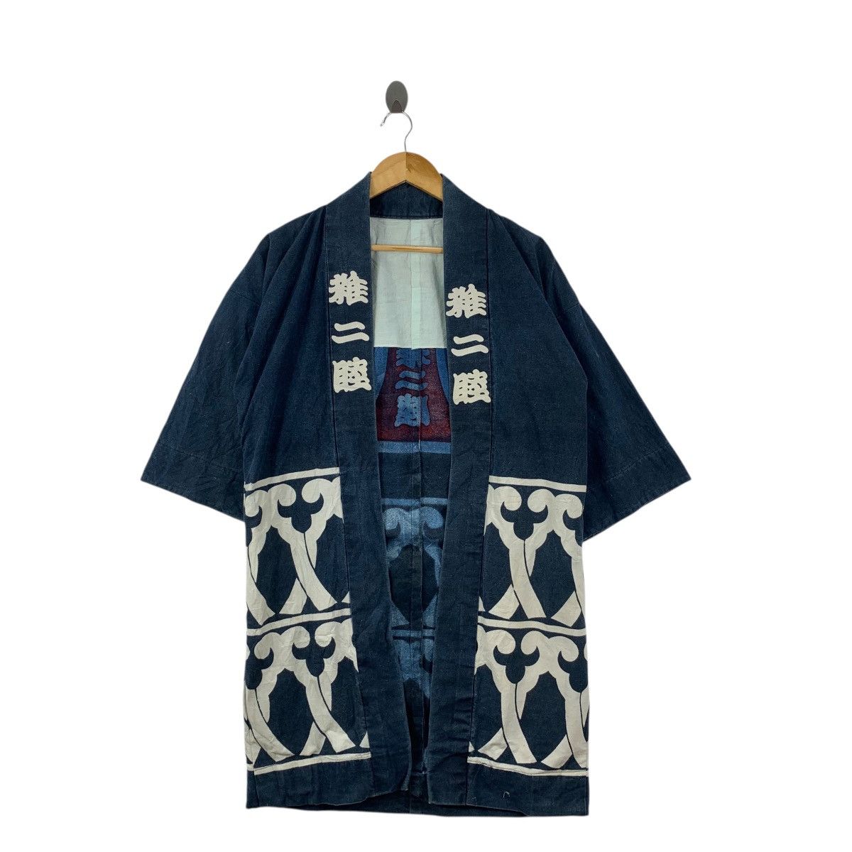 Vintage Vintage 70s KIMONO JAPAN HAPPI Traditional Robe Indigo Coat Size S / US 4 / IT 40 - 3 Thumbnail