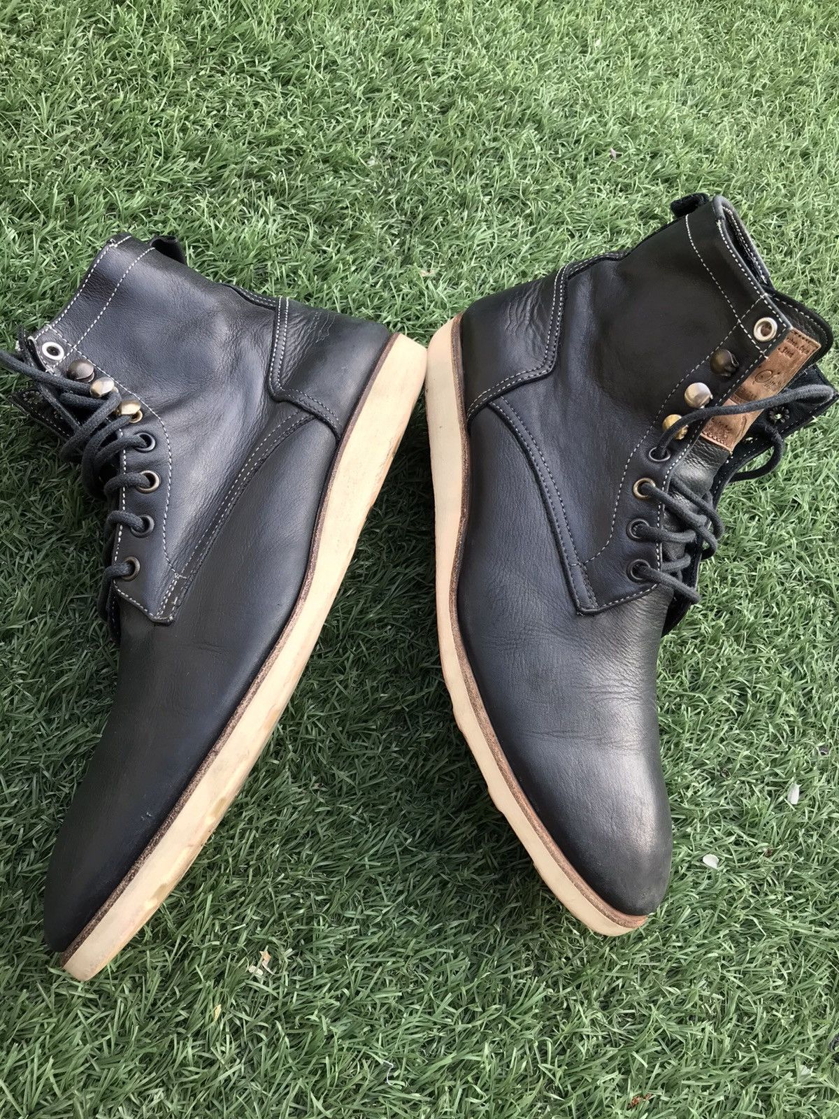 Paul Smith Red Ear Black Leather Boots