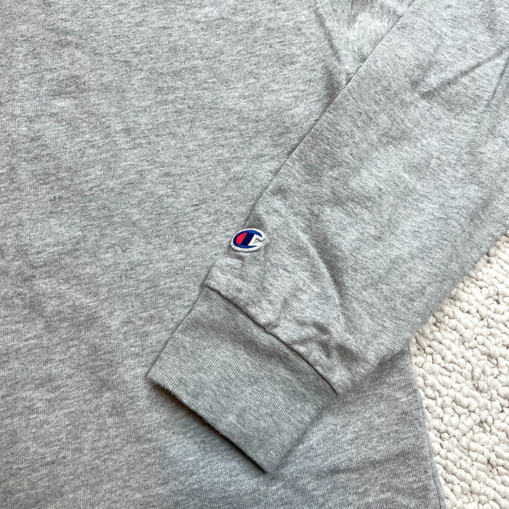 Champion Champion Shirt Womens Small Gray Mock Neck Logo Cotton Pullover Long Sleeve Top Size S / US 4 / IT 40 - 2 Thumbnail