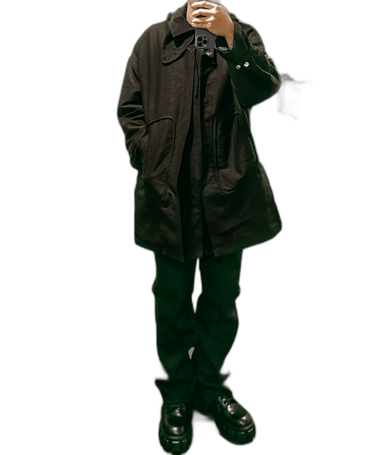 ジャケット・アウター Kiko Kostadinov 21F Muriseay Hooded coat Kiko Kostadinov Black & Brown Muriseay Hooded Coat Kiko Kostadinov
