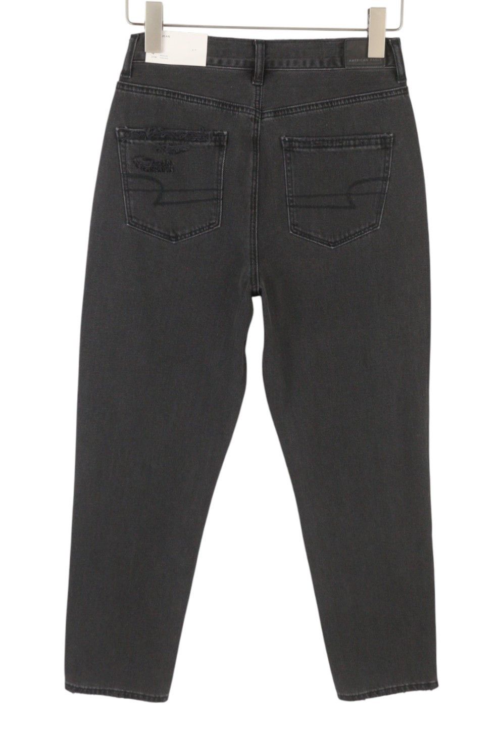 American Eagle Outfitters MOM BLACK BLAZE W27 Black Distress Jeans 88781 Size 27" / US 4 / IT 40 - 2 Thumbnail