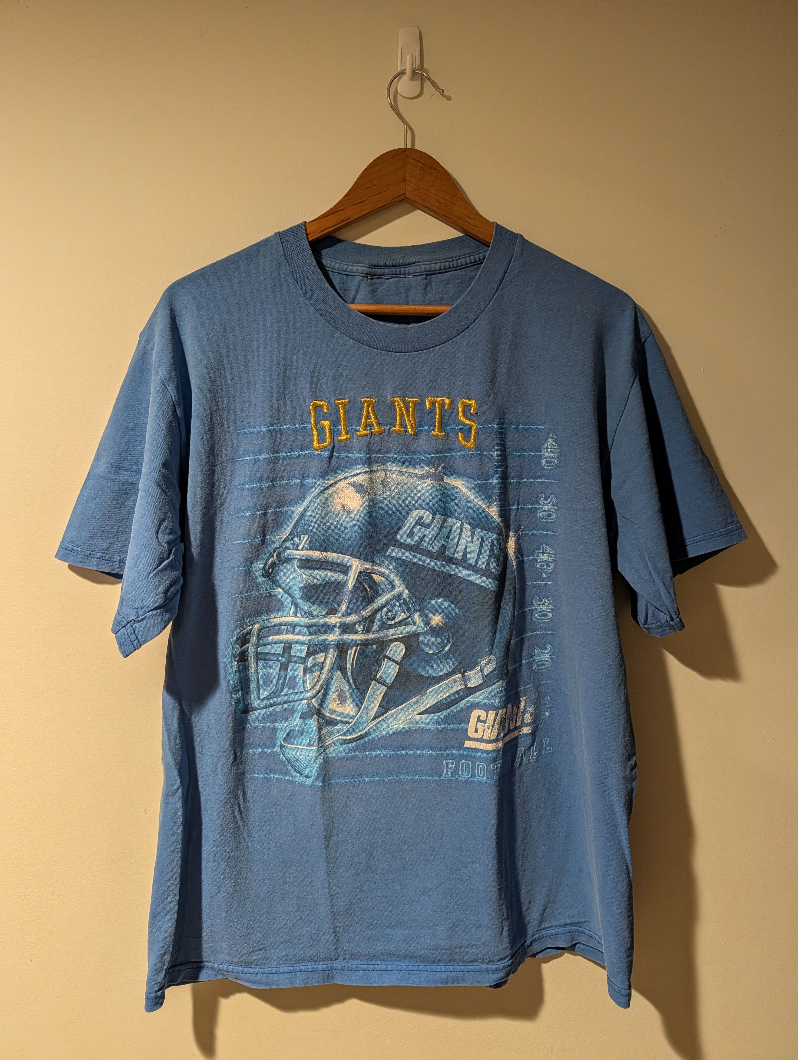 NFL Vintage 90s New York Giants Football Helmet Sports T-Shirt Size US M / EU 48-50 / 2 - 1 Thumbnail