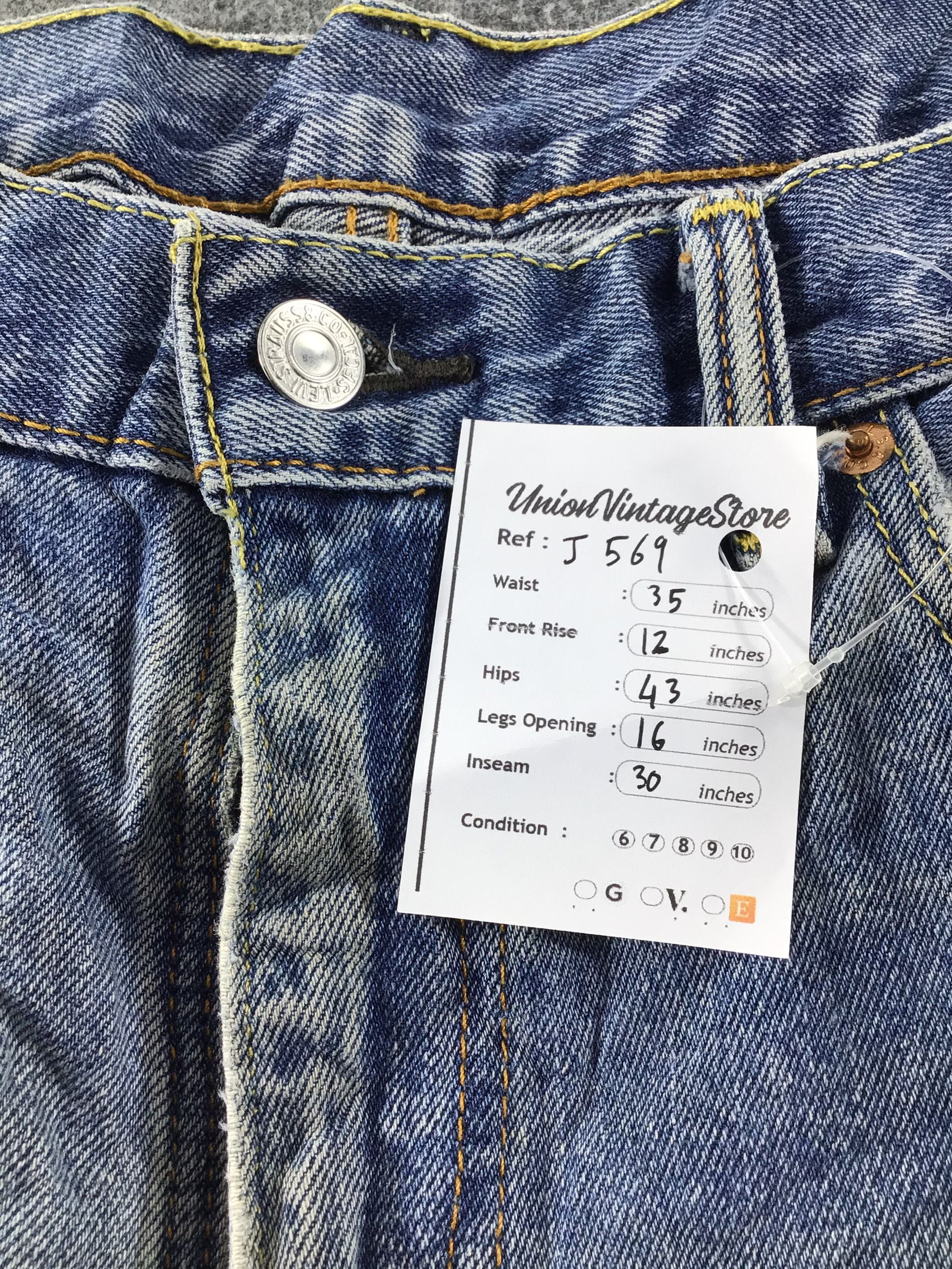Levi's Vintage Levis 550 Jeans Dirty Faded Blue -J569 Size US 35 - 12 Thumbnail