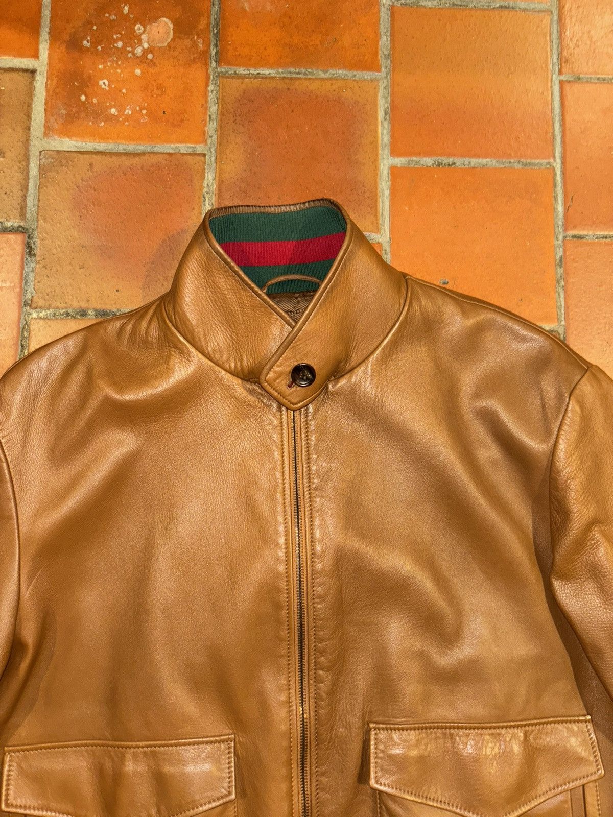 Gucci Gucci leather jacket Size US L / EU 52-54 / 3 - 3 Thumbnail