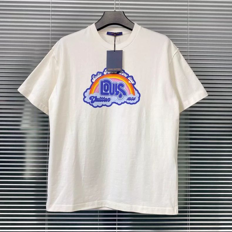 Louis Vuitton LOUIS VUITTON Clouds rainbow letters printed logo short sle Size US L / EU 52-54 / 3 - 1 Thumbnail