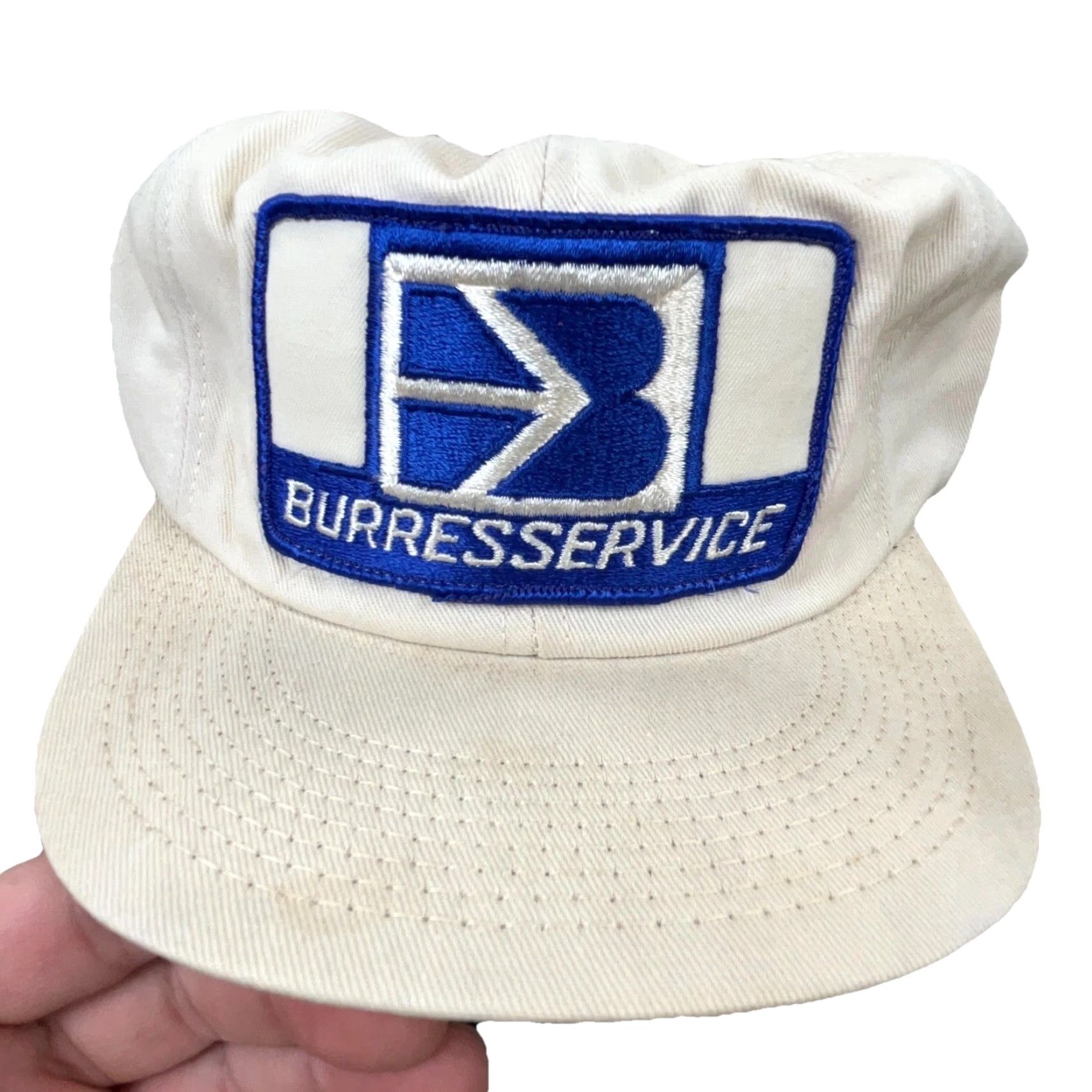 J Brand VINTAGE K-Brand Trucker Hat Cap Snap Back White Blue USA Patch Burress 80s Size ONE SIZE - 5 Thumbnail