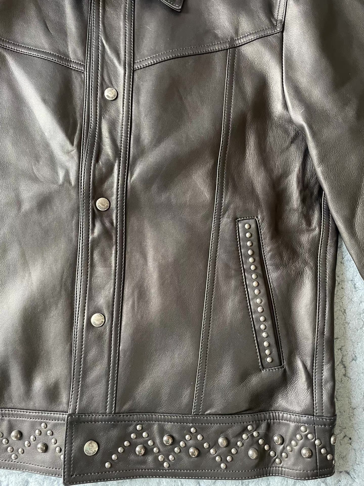 Just Cavalli Just Cavalli Black Studded Leather Jacket Q4 Size US M / EU 48-50 / 2 - 4 Thumbnail