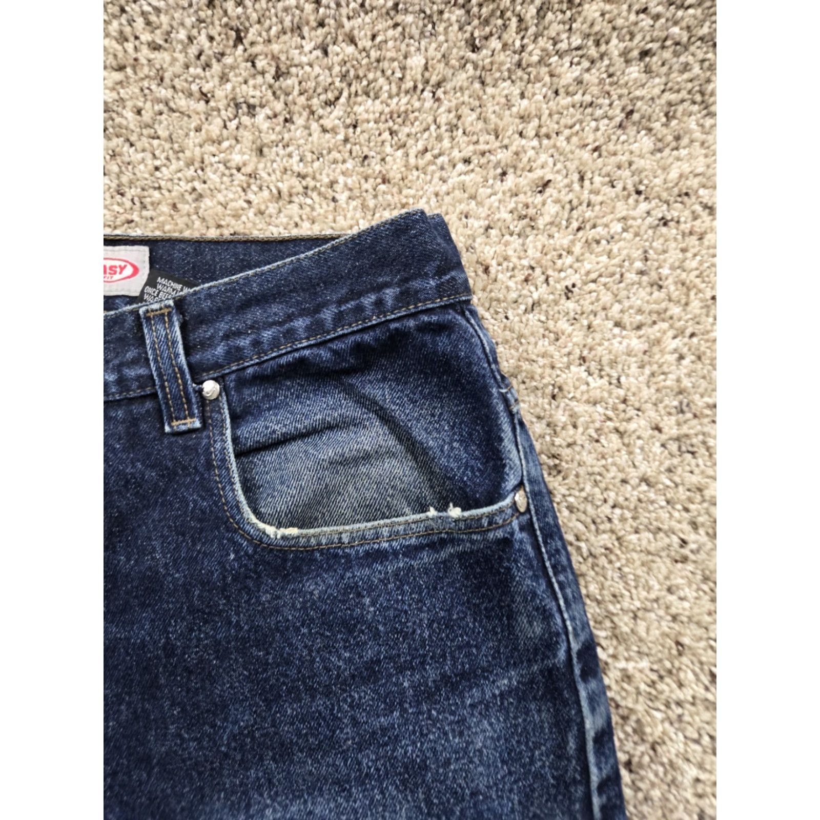 Anchor Blue VINTAGE Anchor Blue Jeans 34x26 Blue Straight Leg Baggy Fit Denim 90s Grunge Mens Jeans Size US 34 / EU 50 - 4 Thumbnail