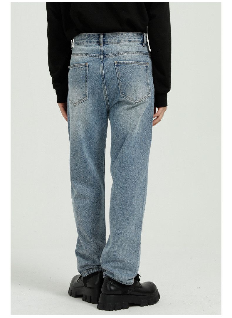 Designer × Japanese Brand Men's loose simple washed jeans Size US 33 - 2 Thumbnail