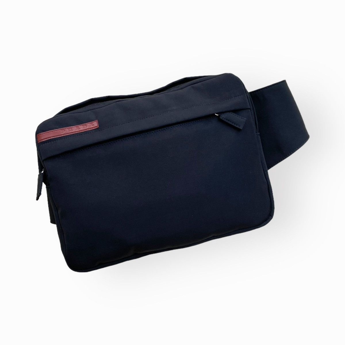 image of Prada Black Nylon Waist Bag, Women's