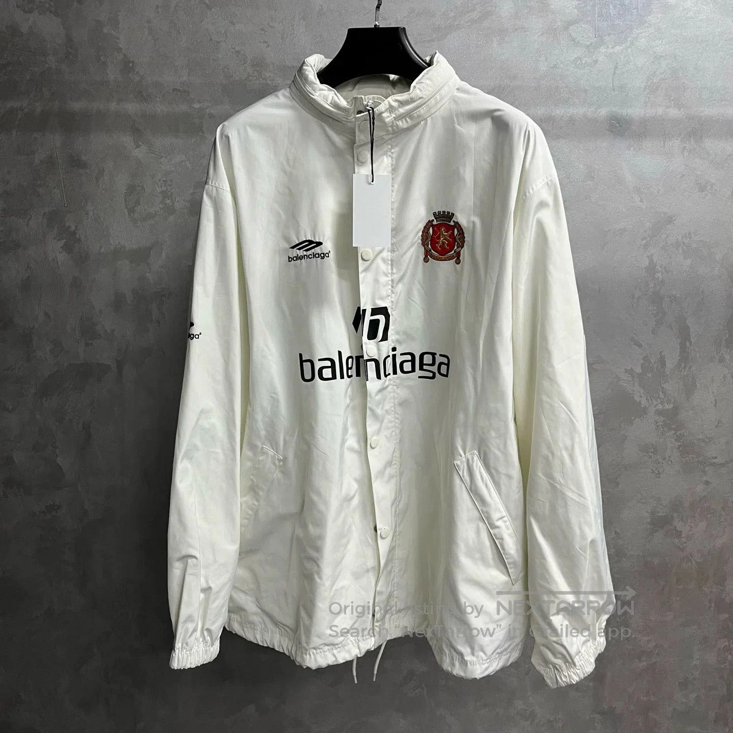 Balenciaga Balenciaga White Football Snap Jacket. Size US M / EU 48-50 / 2 - 1 Thumbnail