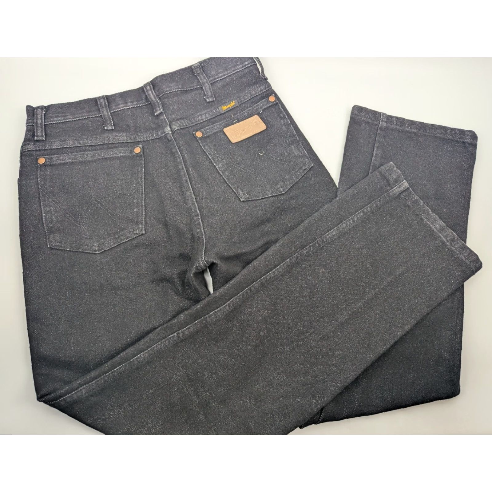 Wrangler Wrangler Jeans Cowboy Cut Slim Fit 30x32 Black Denim 938BLK Western Men Size US 30 / EU 46 - 2 Thumbnail