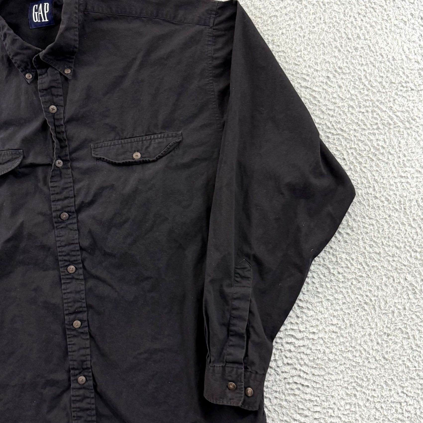 Gap VINTAGE Gap Shirt Mens Large Black 90s Long Sleeve Button Up Casual Preppy Boho Denim Cotton Cardigan? Size US L / EU 52-54 / 3 - 5 Thumbnail