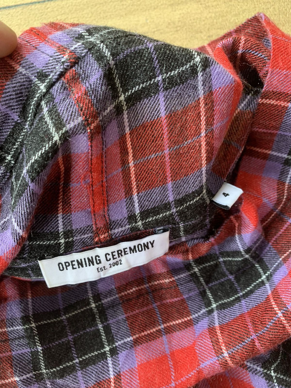 Opening Ceremony Opening ceremony oversized neck plaid blouse Size L / US 10 / IT 46 - 5 Thumbnail