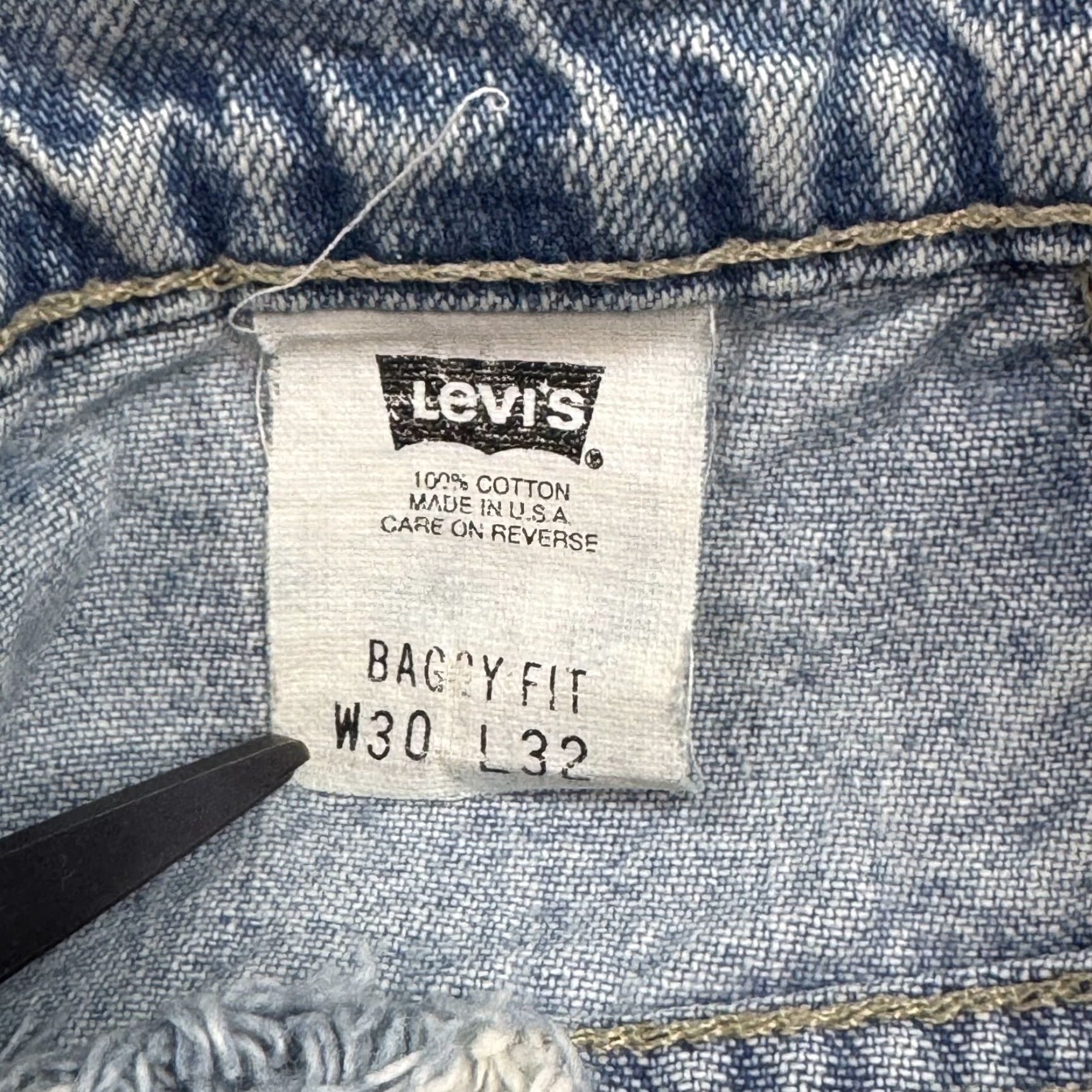 Levi's VINTAGE Levi's Jeans Mens 30x32 Blue L2 90s Made USA Legs Altered to Taper Pants Slim Fit 527 Series Mens Jeans 90s Theme Size US 30 / EU 46 - 5 Thumbnail
