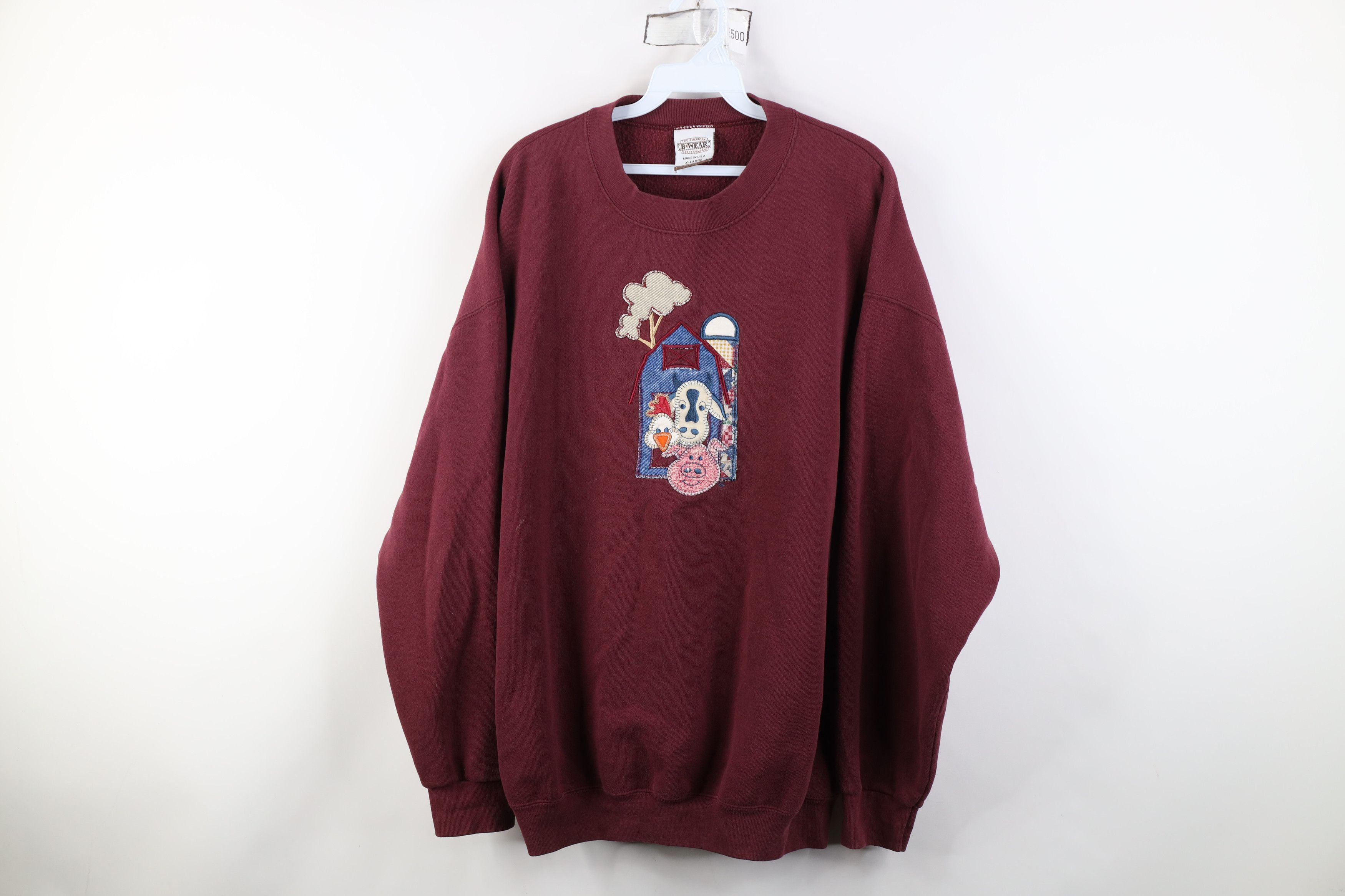 Vintage Vintage 90s Streetwear Farmhouse Animals Sweatshirt USA Size XL / US 12-14 / IT 48-50 - 1 Thumbnail