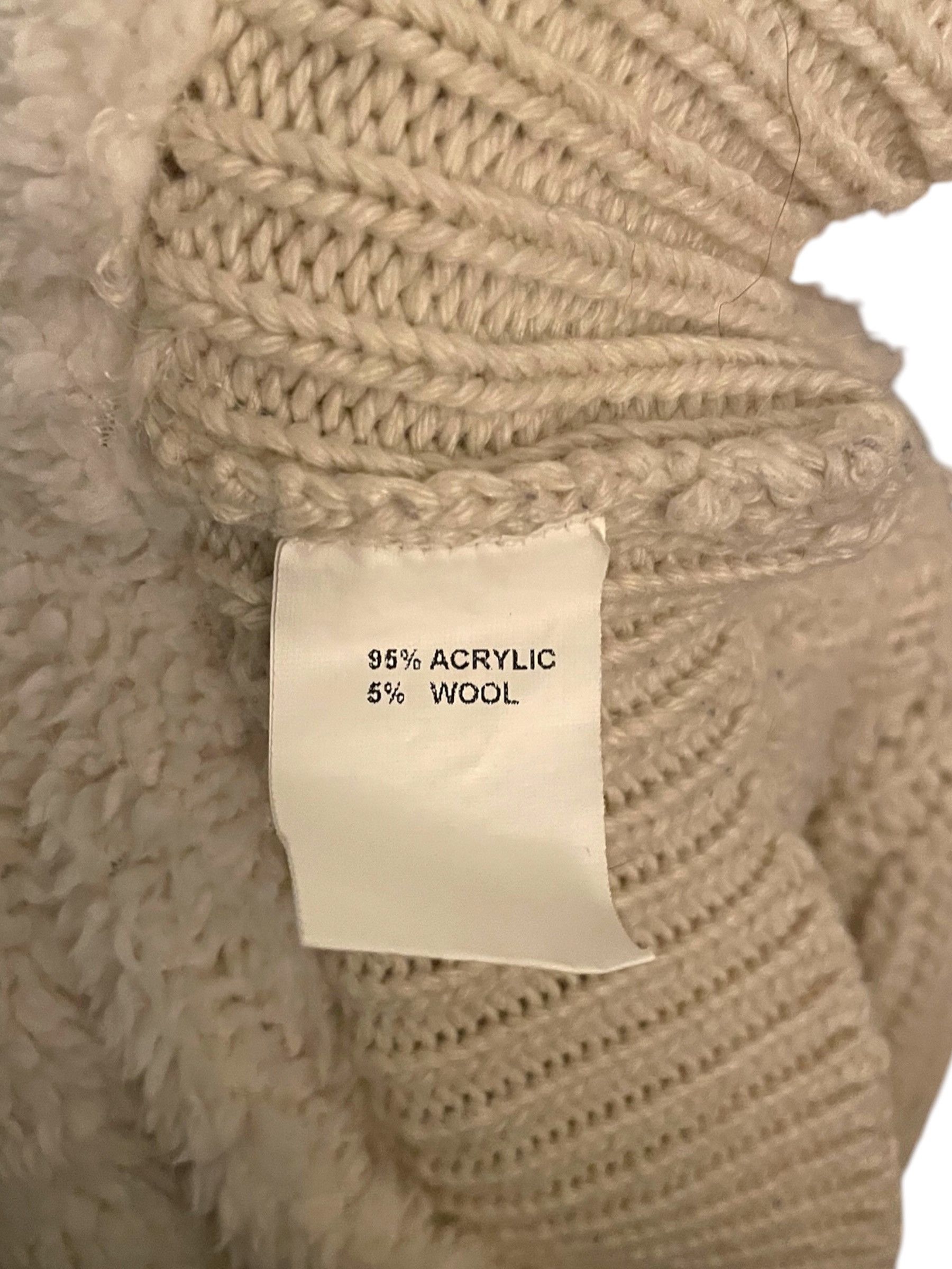 Vintage Vintage Shearling Jacket Y2K Hoodie White Size L Size L / US 10 / IT 46 - 6 Thumbnail