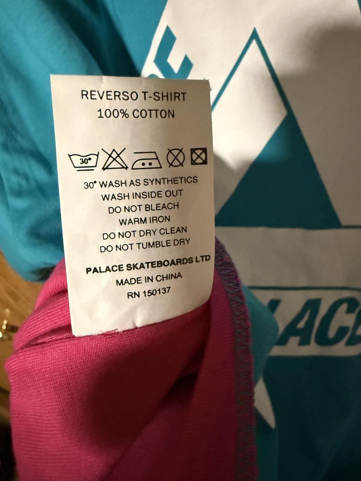 Palace OG Reverso T-Shirt Teal/Pink Size US XL / EU 56 / 4 - 3 Thumbnail