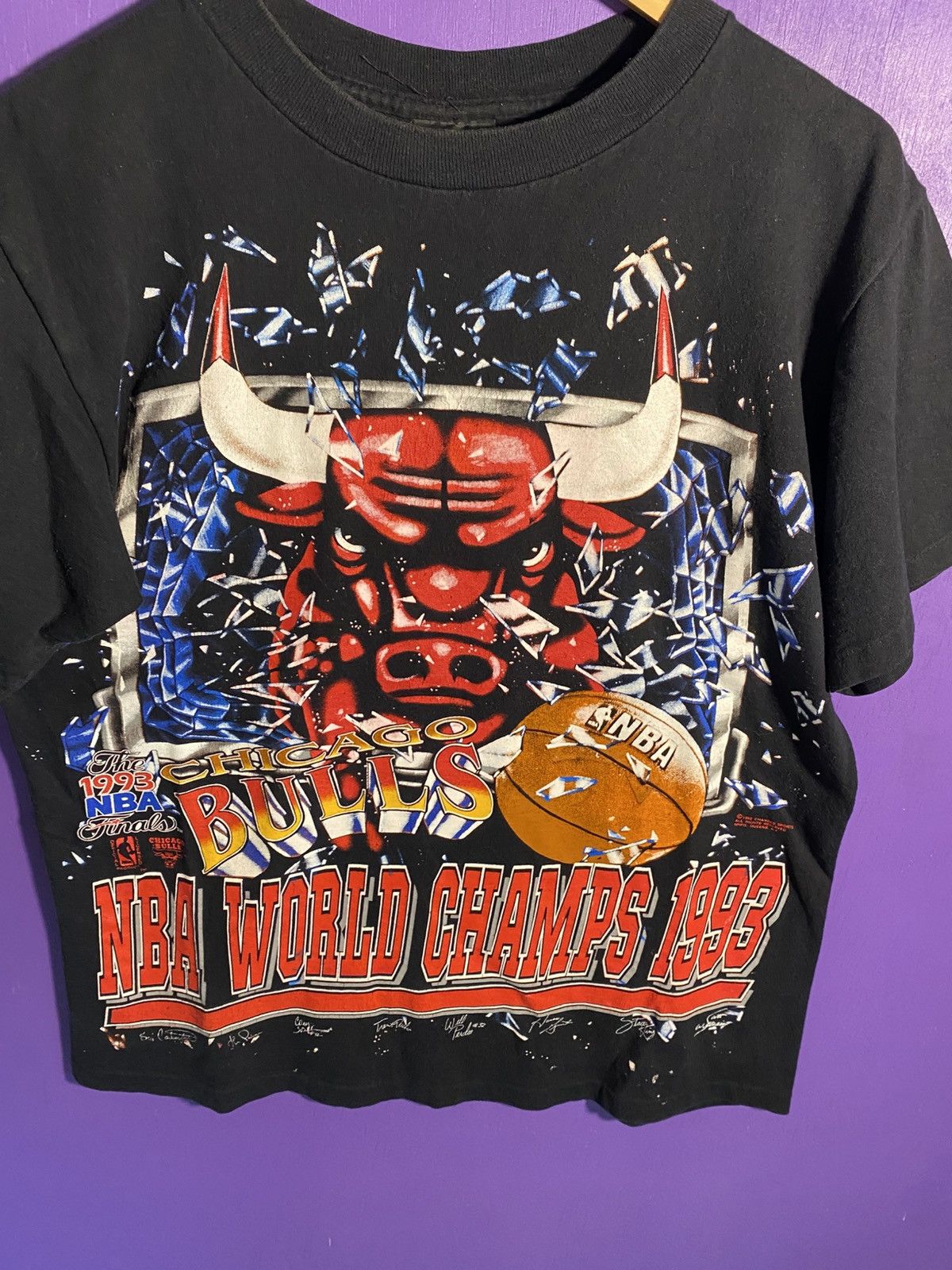 NBA × Vintage Vintage 1993 Chicago bulls shattered backboard champs tee Size US M / EU 48-50 / 2 - 3 Thumbnail