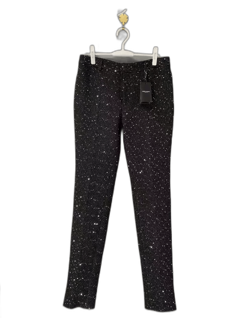 Saint Laurent Sequin Embellished Straight Pants-2507