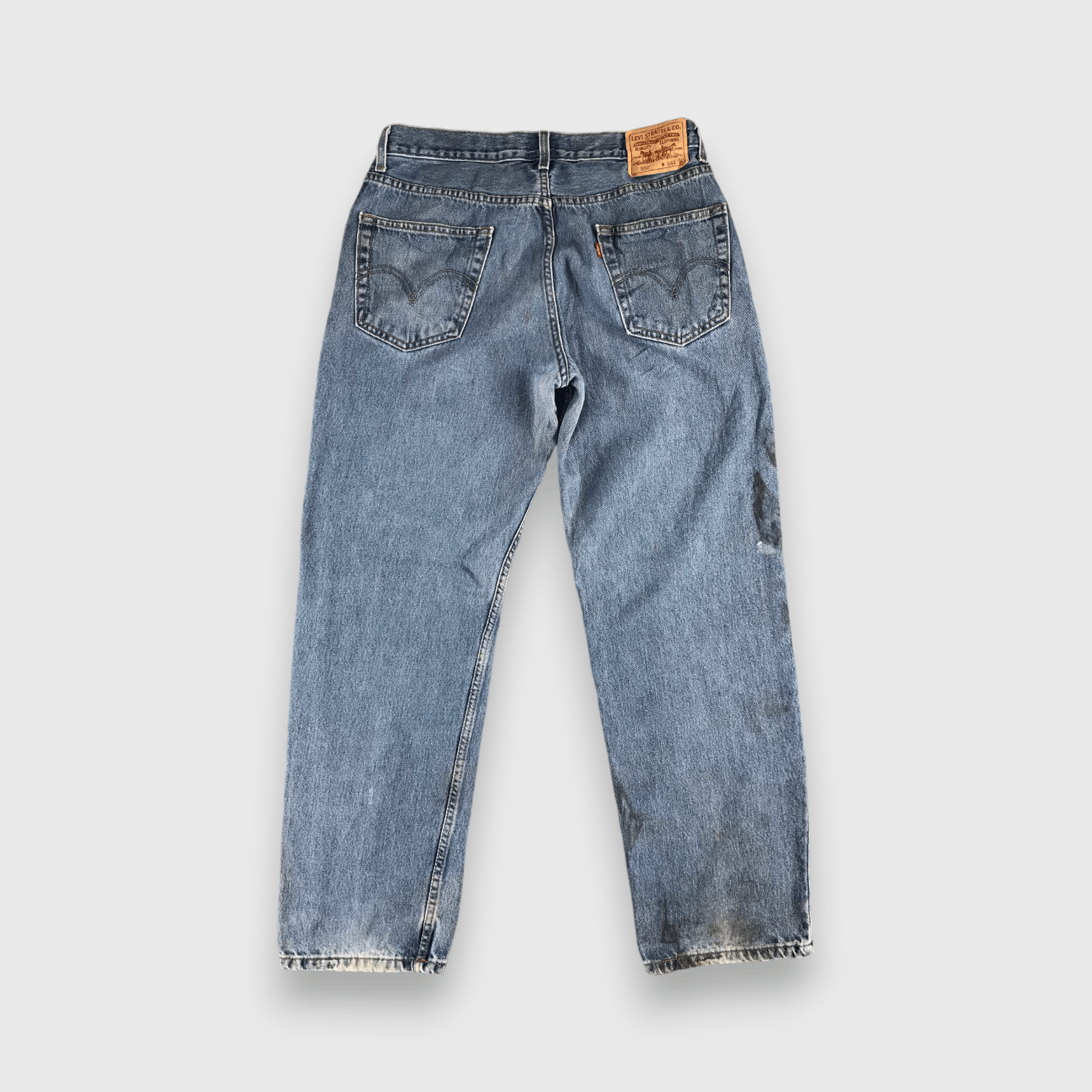 Levi's Vintage Levis 550 Jeans Dirty Blue Wash -J450 Size US 33 - 2 Thumbnail