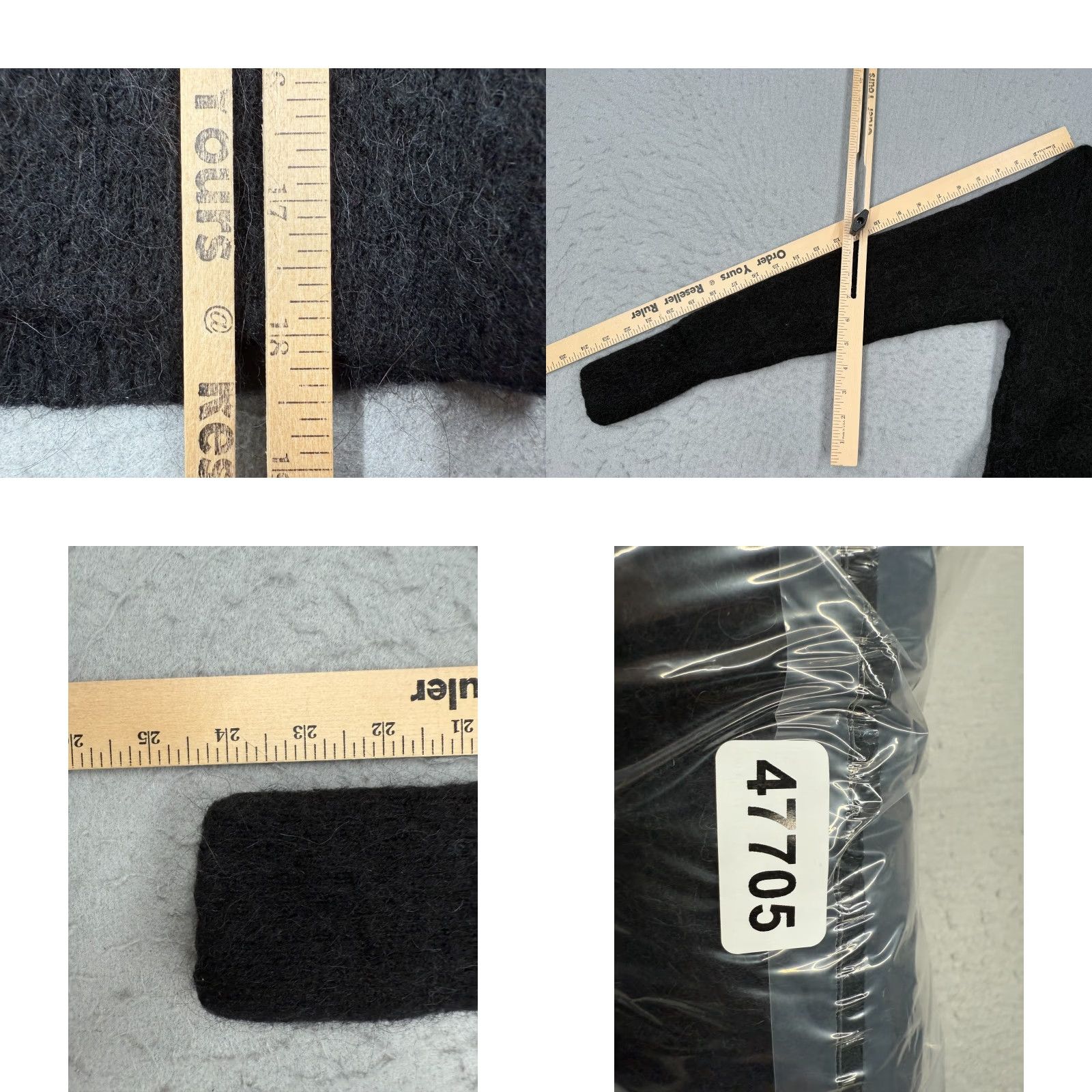 Vintage VINTAGE Paris Atelier Women's Cardigan Sweater XS Black Long Sleeve Knit Wool Alpaca Dinosaur Accents Bohemian City Style Size XS / US 0-2 / IT 36-38 - 8 Thumbnail