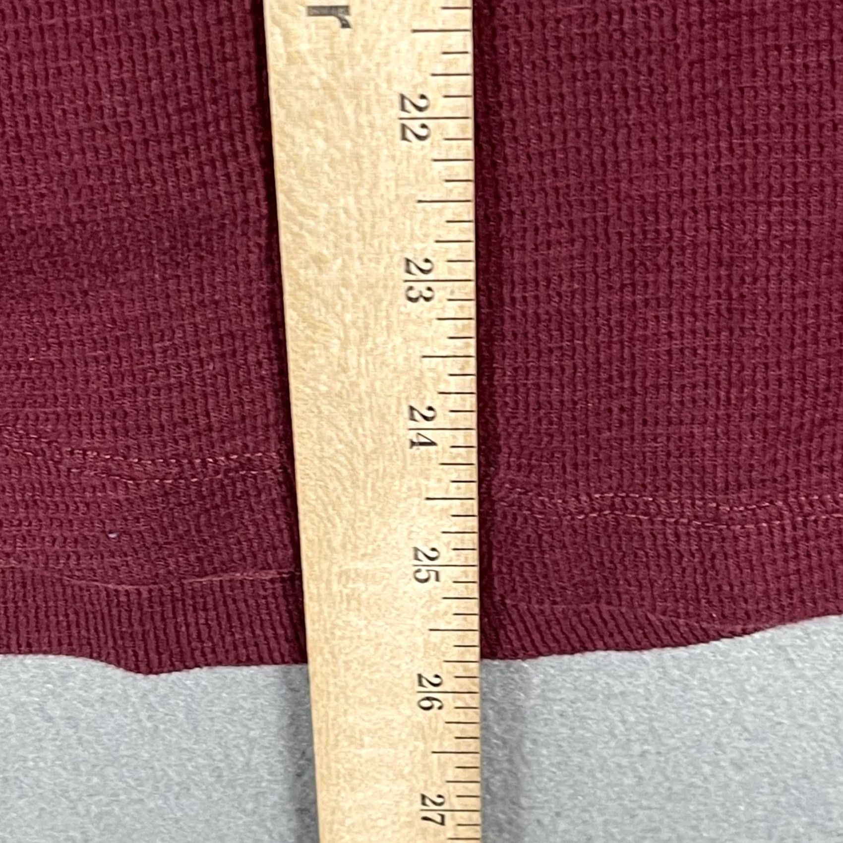 American Eagle Outfitters American Eagle Hoodie Shirt Mens M Maroon Waffle Knit Pullover Long Sleeve Hooded Thermal Lightweight Crew Neck Solid Size US M / EU 48-50 / 2 - 6 Thumbnail