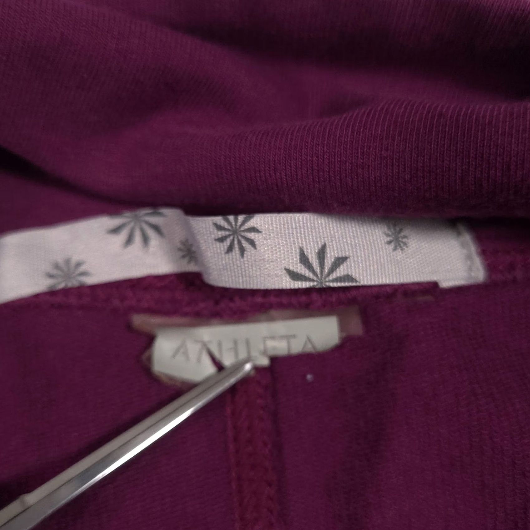 Athleta Athleta Jacket Womens Medium Purple Funnel Neck Full Zip Peplum Hem Jersey Knit Size M / US 6-8 / IT 42-44 - 5 Thumbnail
