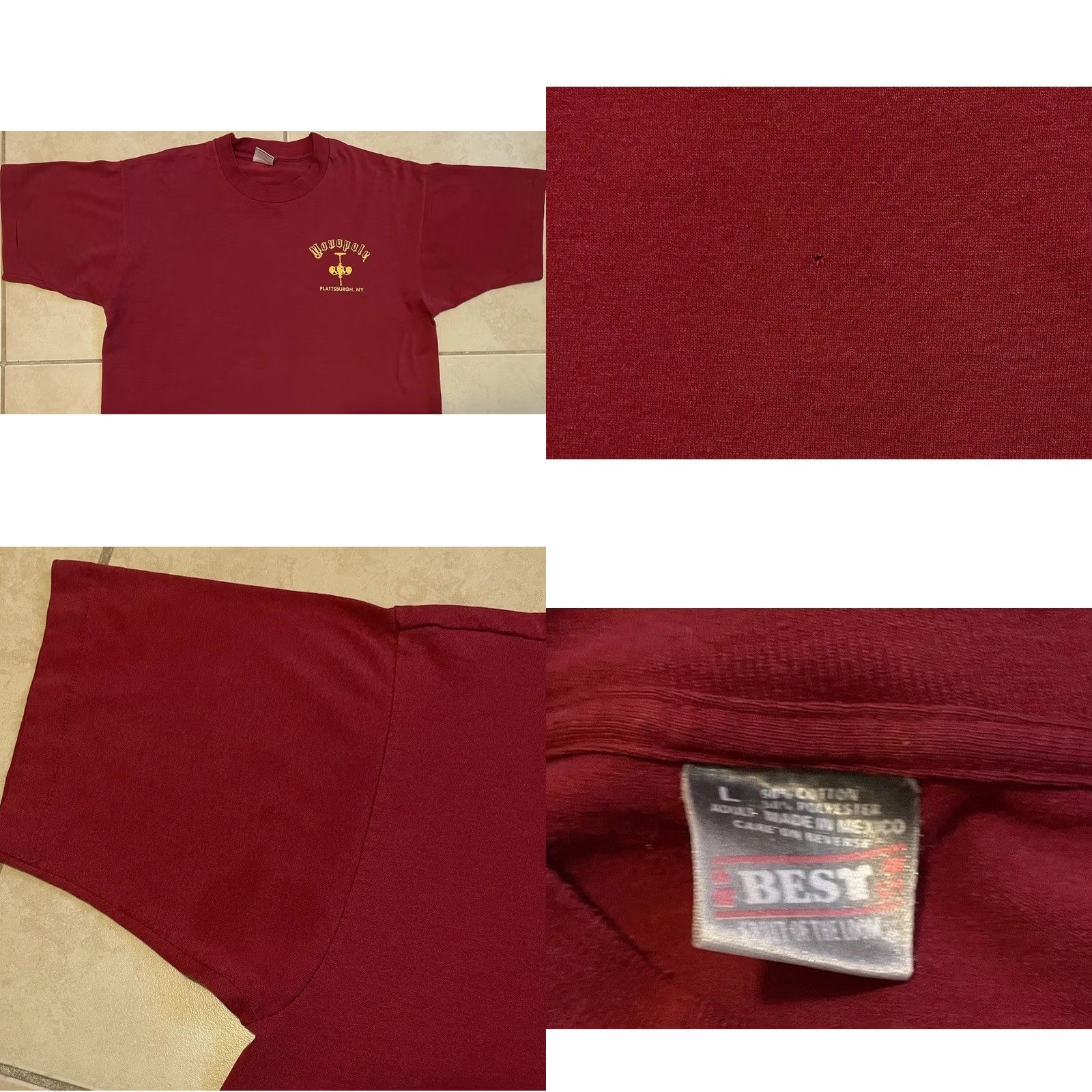Vintage VINTAGE Monopole Bar Shirt M Red 80s 90s Plattsburgh NY Grunge Harley Motorcycle Rock Punk USA USA Hip Hop Retro Rock Shop Size US M / EU 48-50 / 2 - 8 Thumbnail