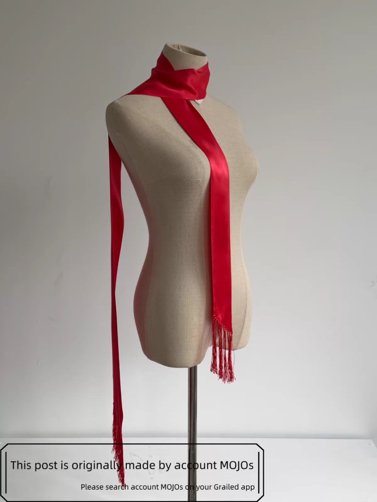 Maison Margiela Maison Martin Margiela 05AW Line 4 Red Silk Scarf mojos7 Size ONE SIZE - 3 Thumbnail