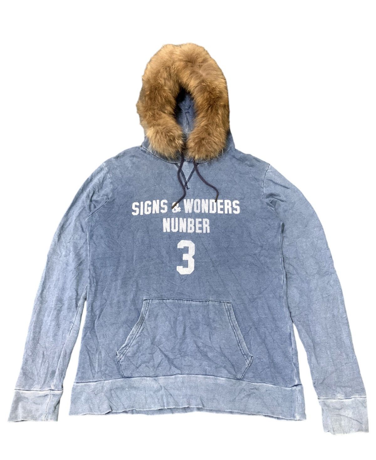image of If Six Was Nine x Le Grande Bleu L G B Signs N Wonders Nunber Fur Hoodie Lgb Style in Light Blue (S