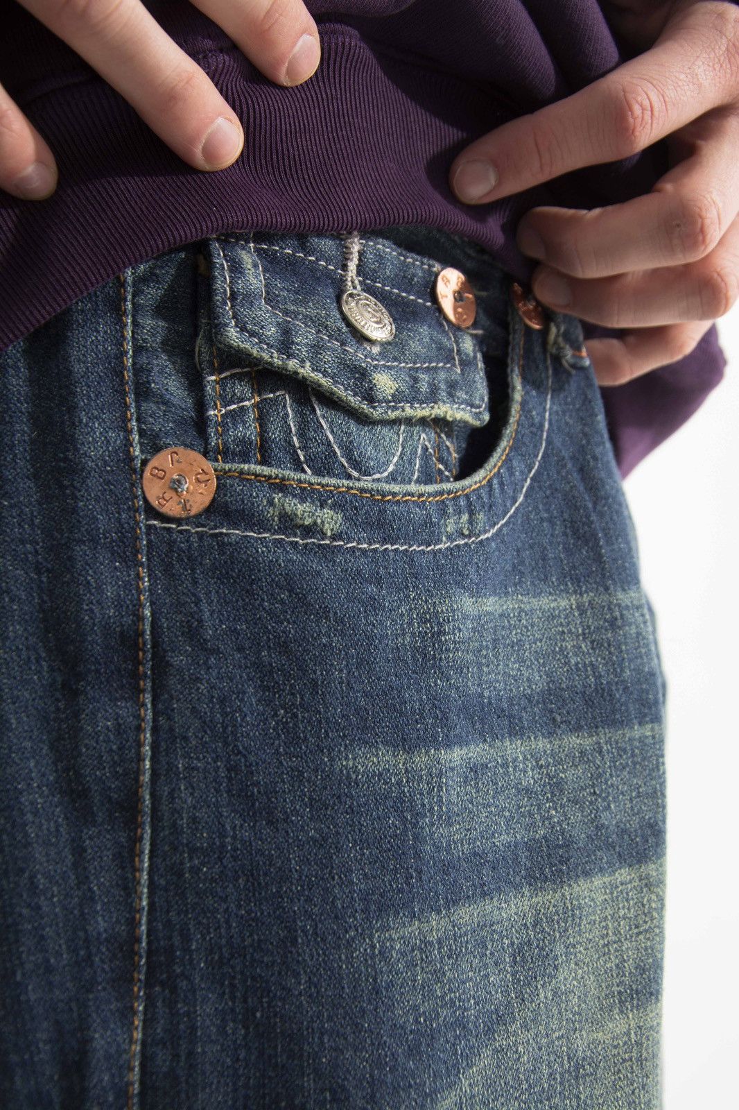 True Religion × Vintage New True Religion Jeans Denim faded pants y2k hype Size US 36 / EU 52 - 8 Thumbnail