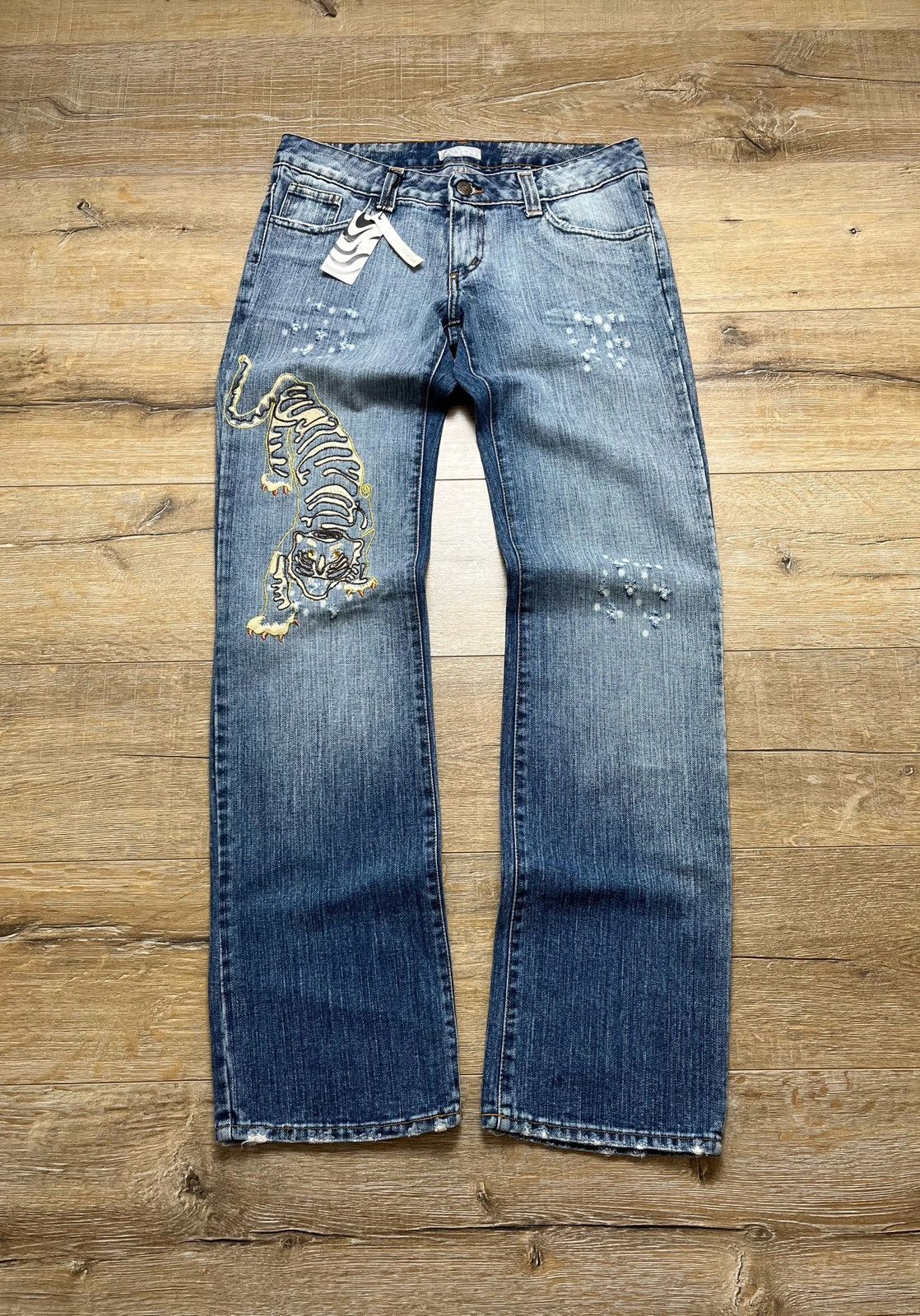 Hysteric Glamour VTG IF SIX WAS NINE STLYLE TIGER JEANS Size US 32 / EU 48 - 1 Thumbnail