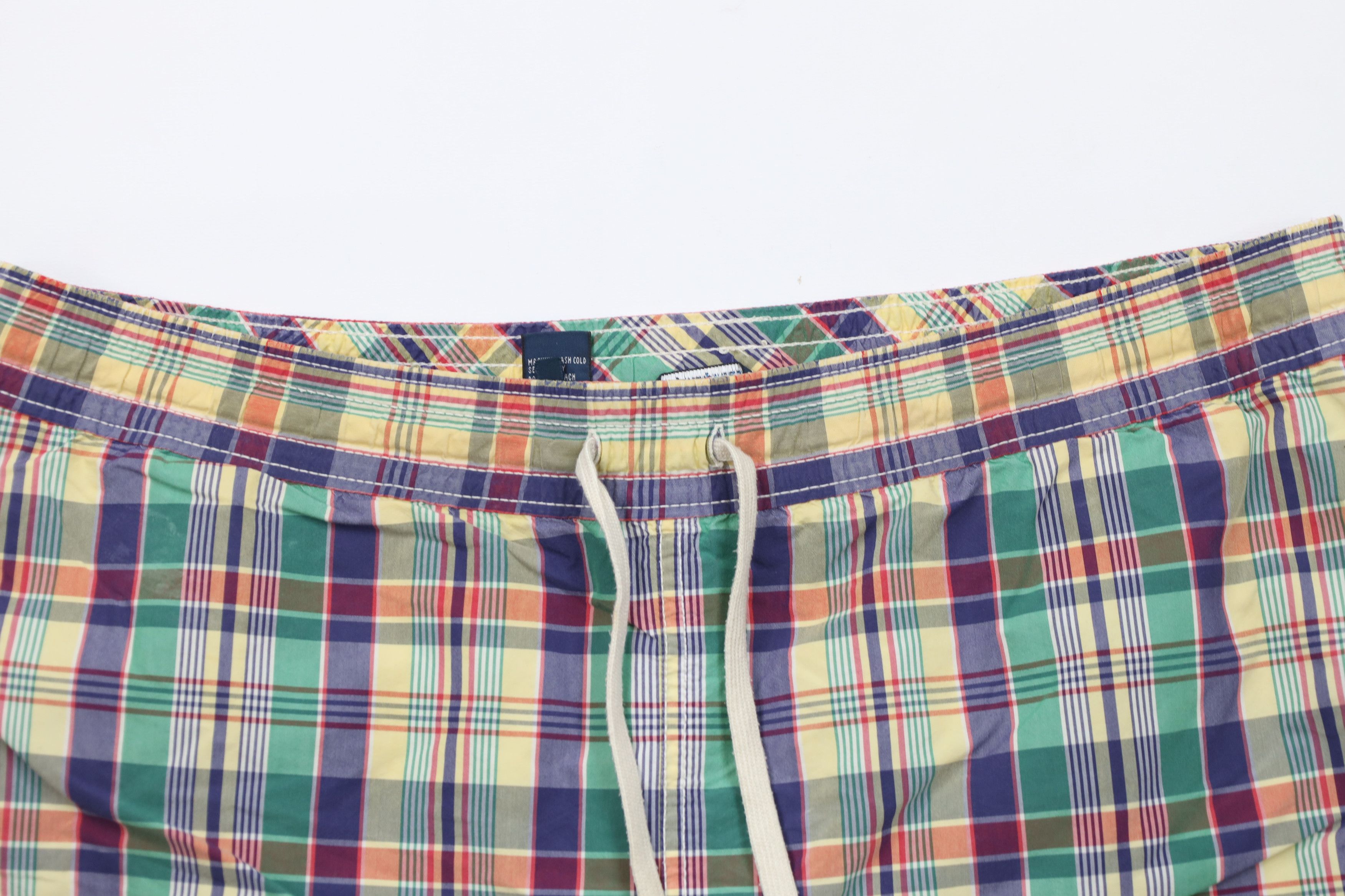 Ralph Lauren Vintage 90s Ralph Lauren Madras Plaid Lined Shorts Trunks Size US 34 / EU 50 - 2 Thumbnail
