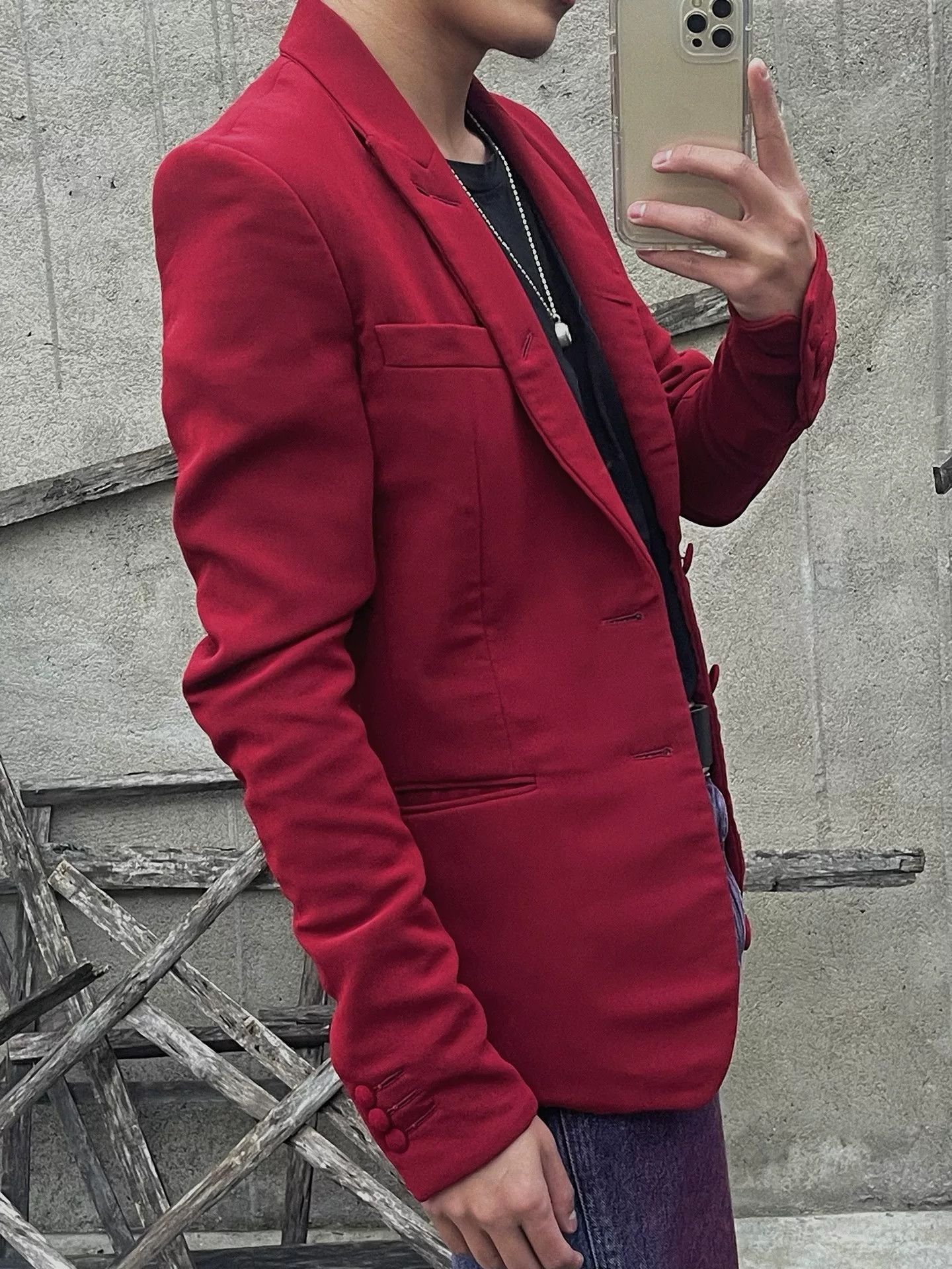 Ann Demeulemeester ann demeulemeester red suit jacket Size US XXS / EU 40 - 1 Thumbnail